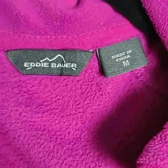 EDDIE BAUER Ladies Full-Zip Microfleece Pink Jacket EB225 Size Medium - Picture 6 of 13